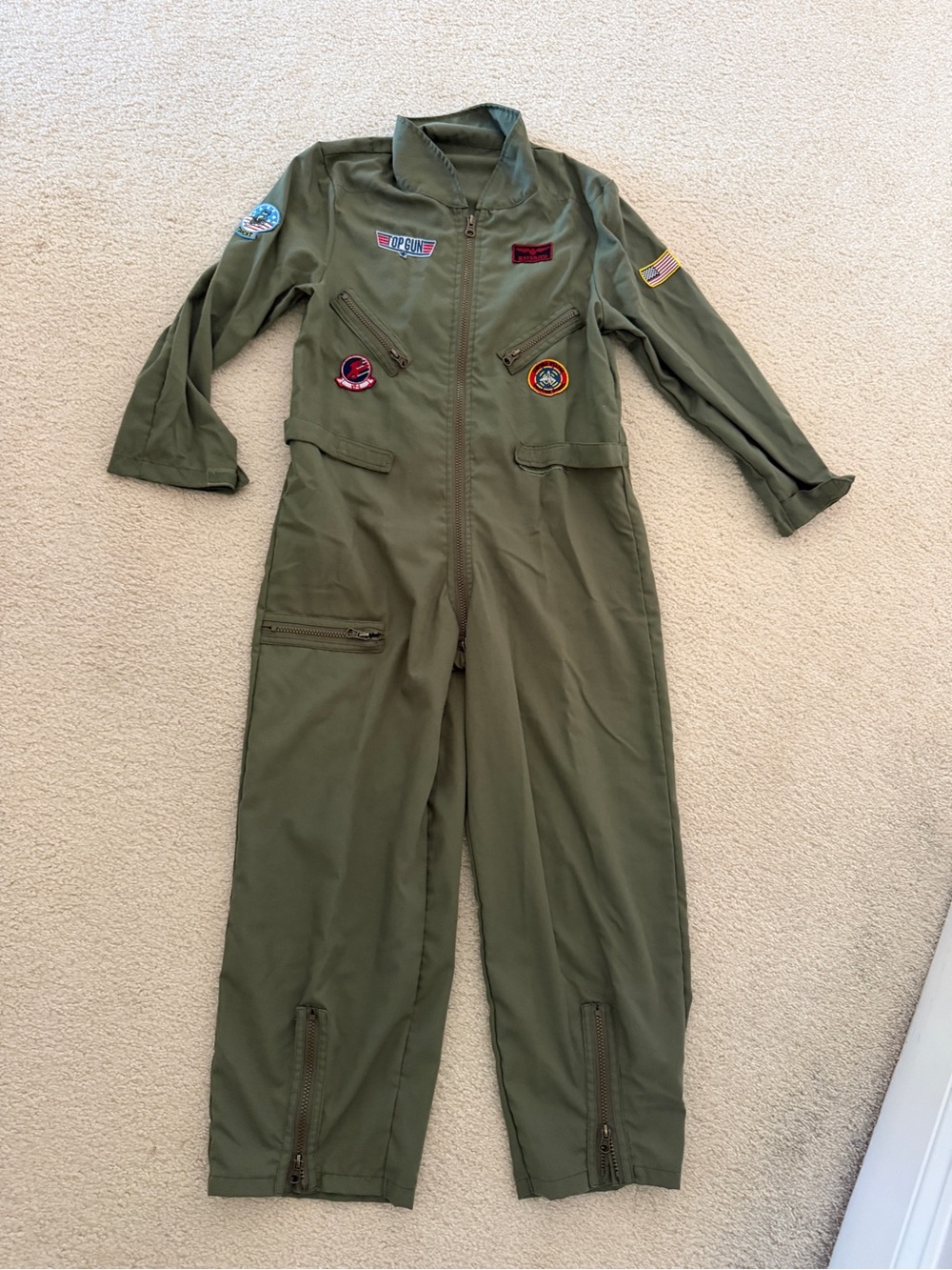 Kids Top Gun Maverick Flight Suit Costume Youth Large Leg Avenue Licensed
